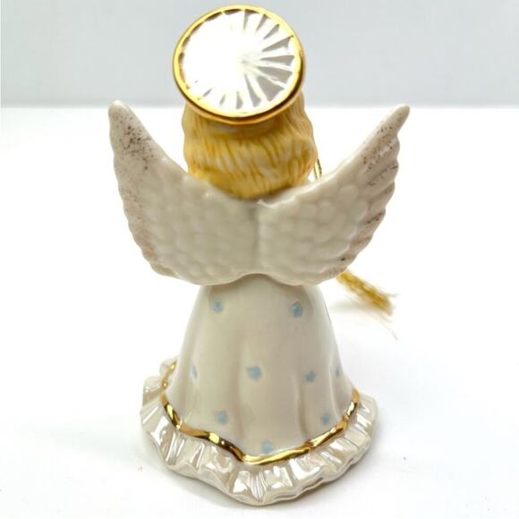 Bundle of 2 Lenox Christmas Porcelain Ornaments Angel & Snowman - Picture 3 of 13